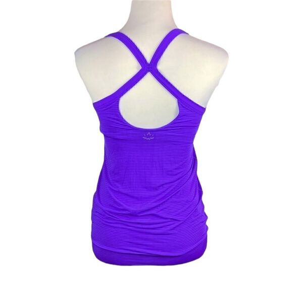 Beyond Yoga Purple Stripe Top, Size XS - Picture 2 of 8
